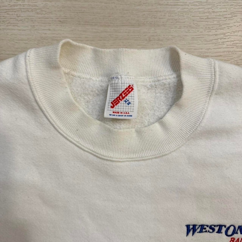 90's Jerzees WestOne Bank White Crewneck Men's Size XL Banking Finance - Picture 5 of 7
